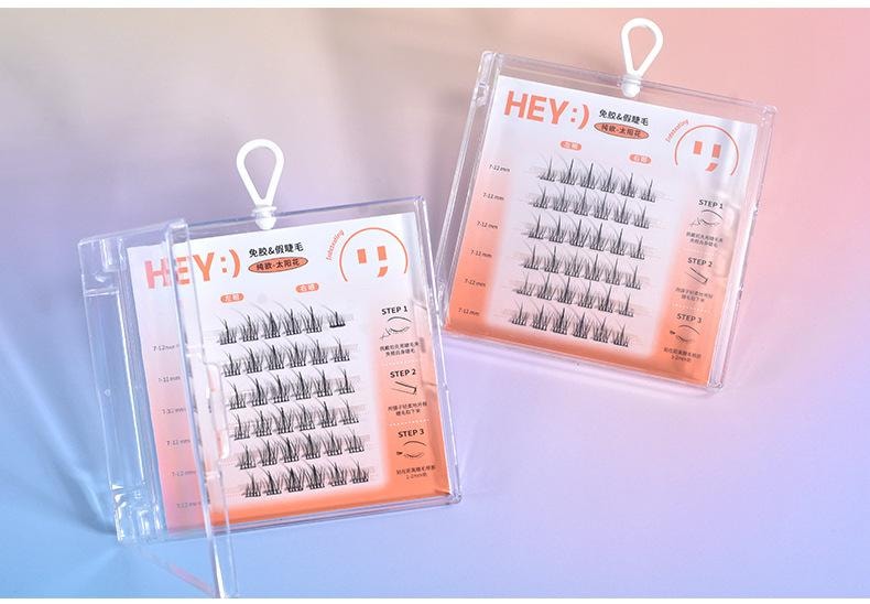 玛莉安 【官方授权旗舰店】免胶自粘分段式假睫毛 自然仿真太阳花眼睫毛  可重复使用【懒人免卸适合新手】 36簇