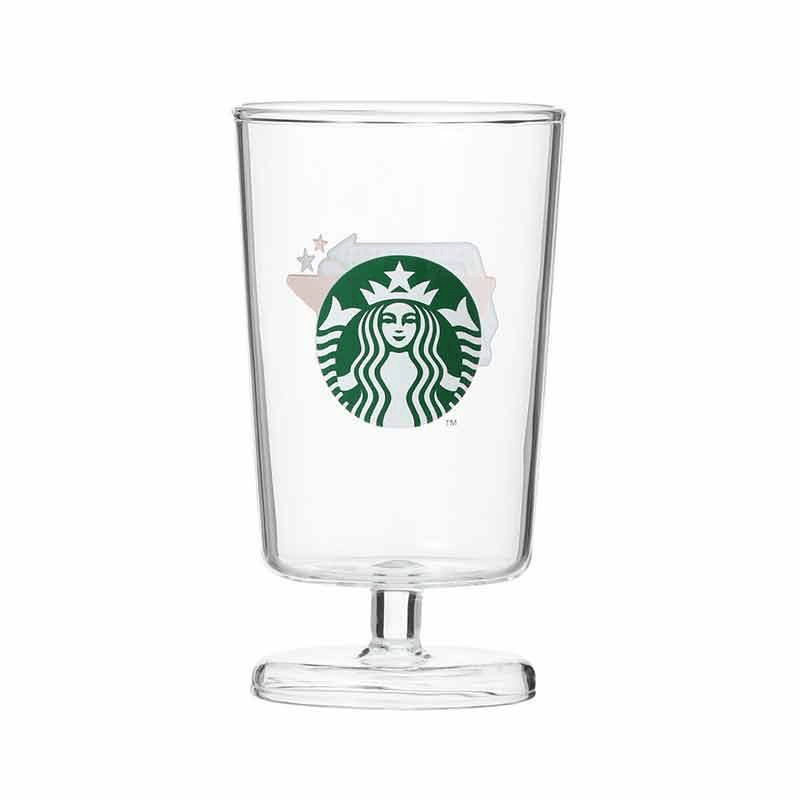 【日本直邮】STARBUCKS星巴克 可乐咖啡复古美式系列 高脚玻璃杯355ml