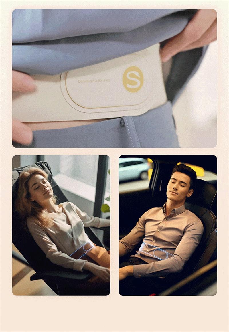 【中国直邮】  SKG 腰部按摩器K5二代护腰按摩腰部按摩仪热敷暖宫腰带脉冲  珍珠白 1个装