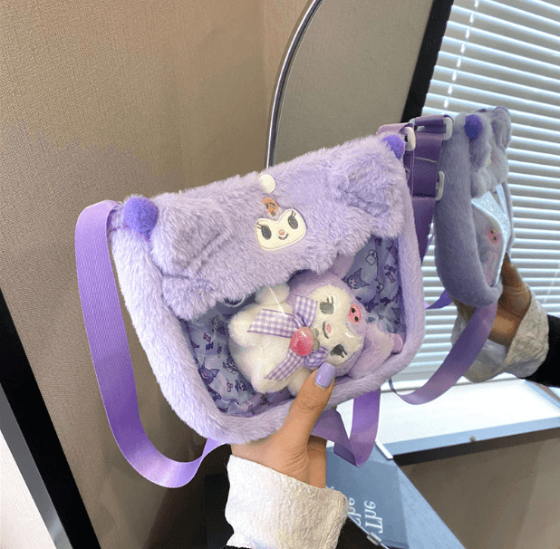 【中国直邮】SANRIO 三丽鸥透明痛包/斜跨包 漫展/送礼/生日 美乐蒂 My Melody  1个| *预计到达时间3-4周