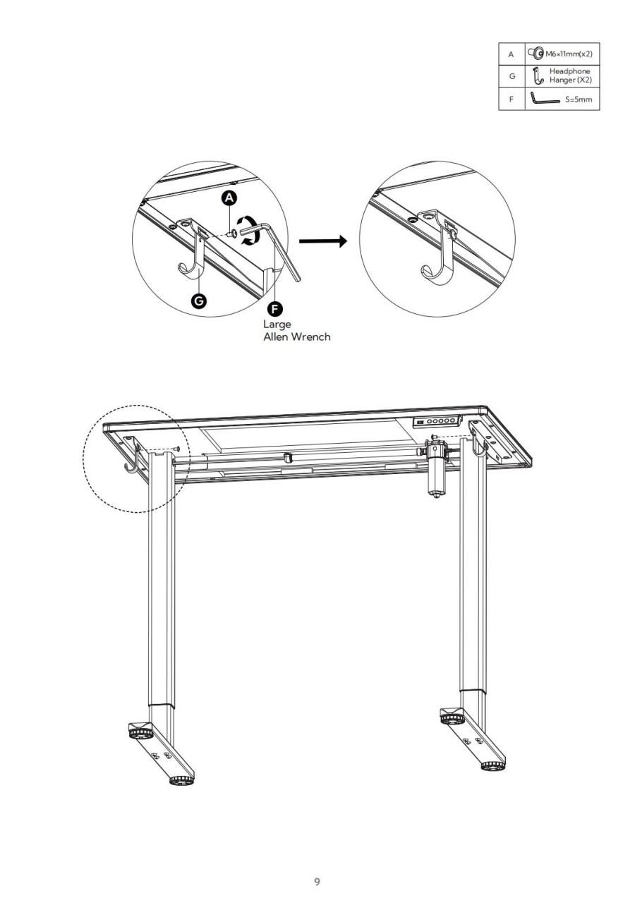 【美國直郵】 美國 hiorin 48 吋站立式桌子 1個 防爆鋼玻桌面 電動升降 閃電級組裝