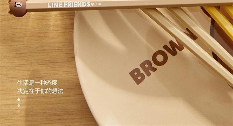 【中國直郵】 日本 LINE FRIENDS 韓式合金筷子高顏值筷子耐高溫防潮 1雙裝-SALLY款