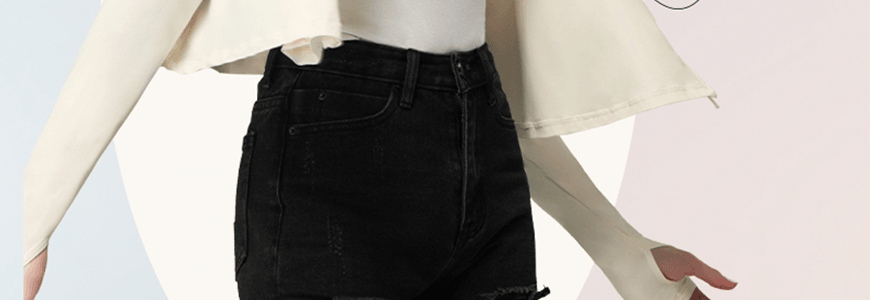 澳洲DEFENDER 小腰精涼感防曬斗篷防曬服防曬衣 米白色 【科技美膚布料【防曬季】