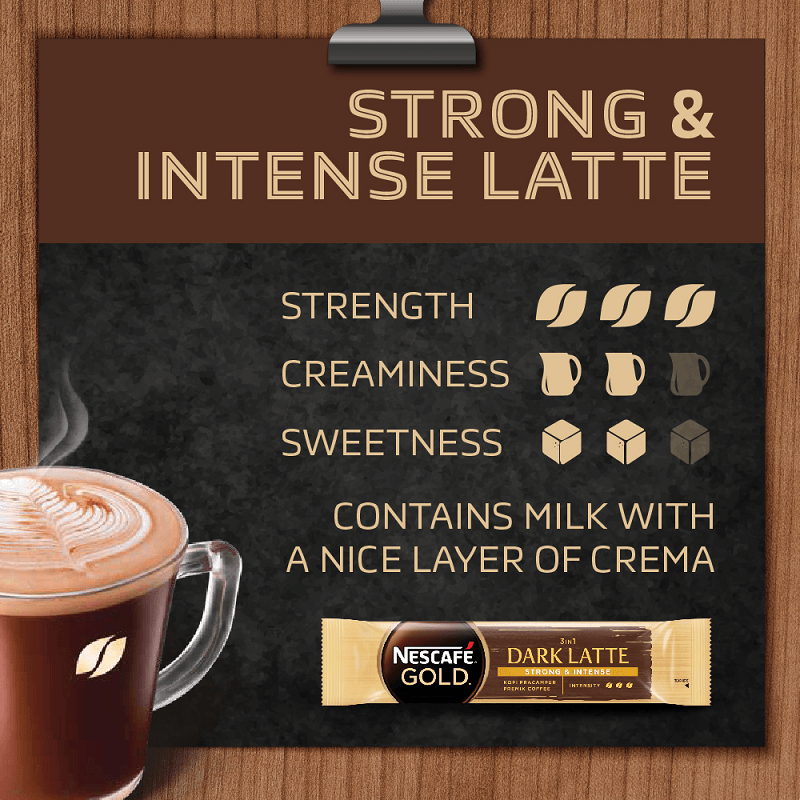 Nescafe Gold 3in1 Dark Latte 12x34g