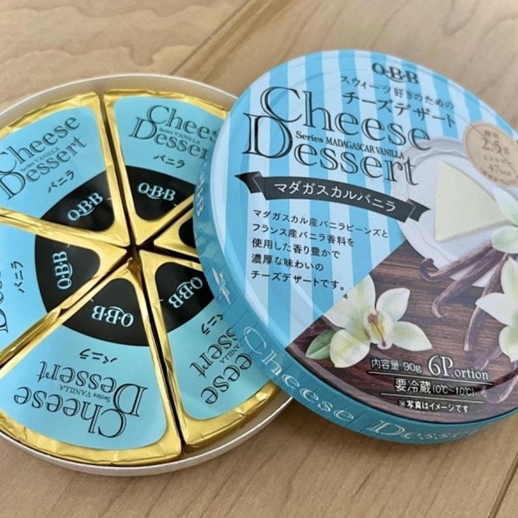  日本 QBB 超级网红系列 水果芝士甜品 即食三角奶酪块 香草味 90g