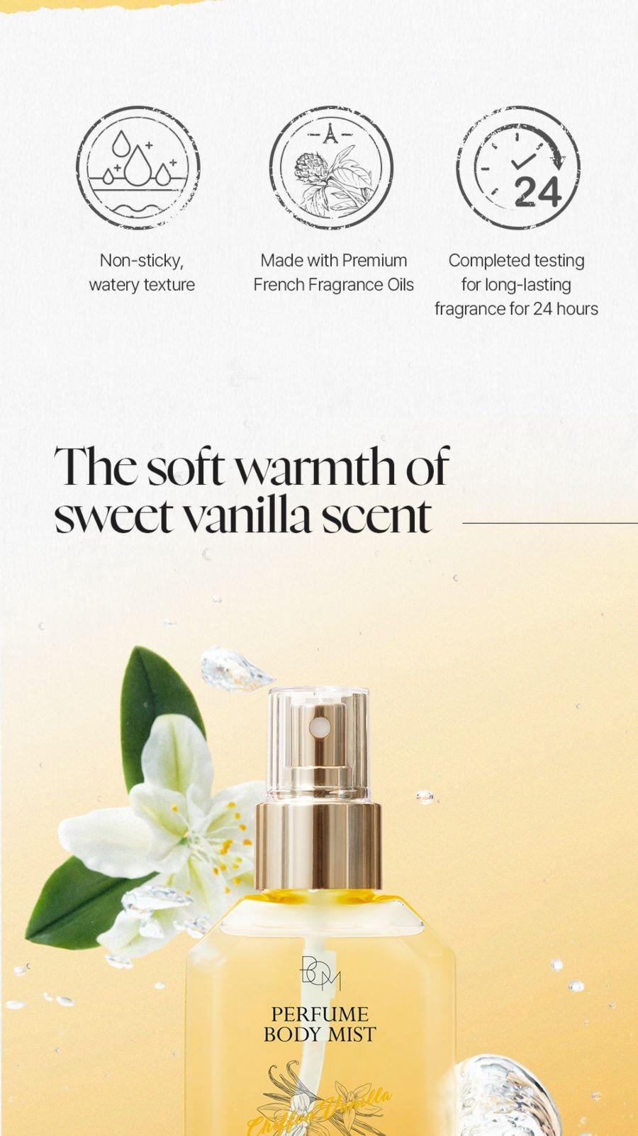 韓國 BOM 香水浮光流瑩女士持久留香純欲香草香氛 噴霧 110ml