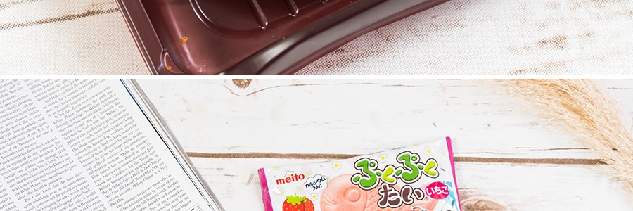 【 5枚组合装】日本MEITO 幸运鲷鱼烧威化饼 草莓味 16.5g