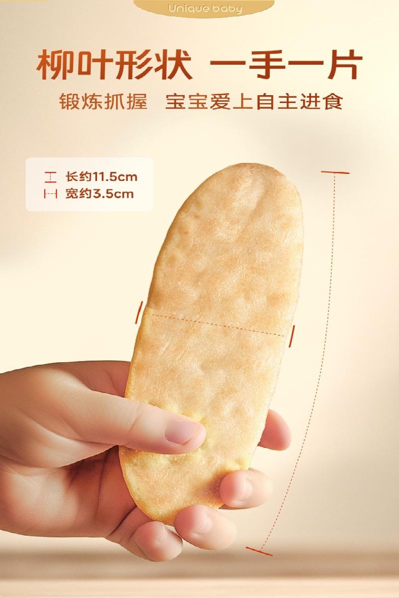 【中国直邮】 不二宝贝 婴标胚芽米饼 辅食磨牙饼干 原味 21g/盒