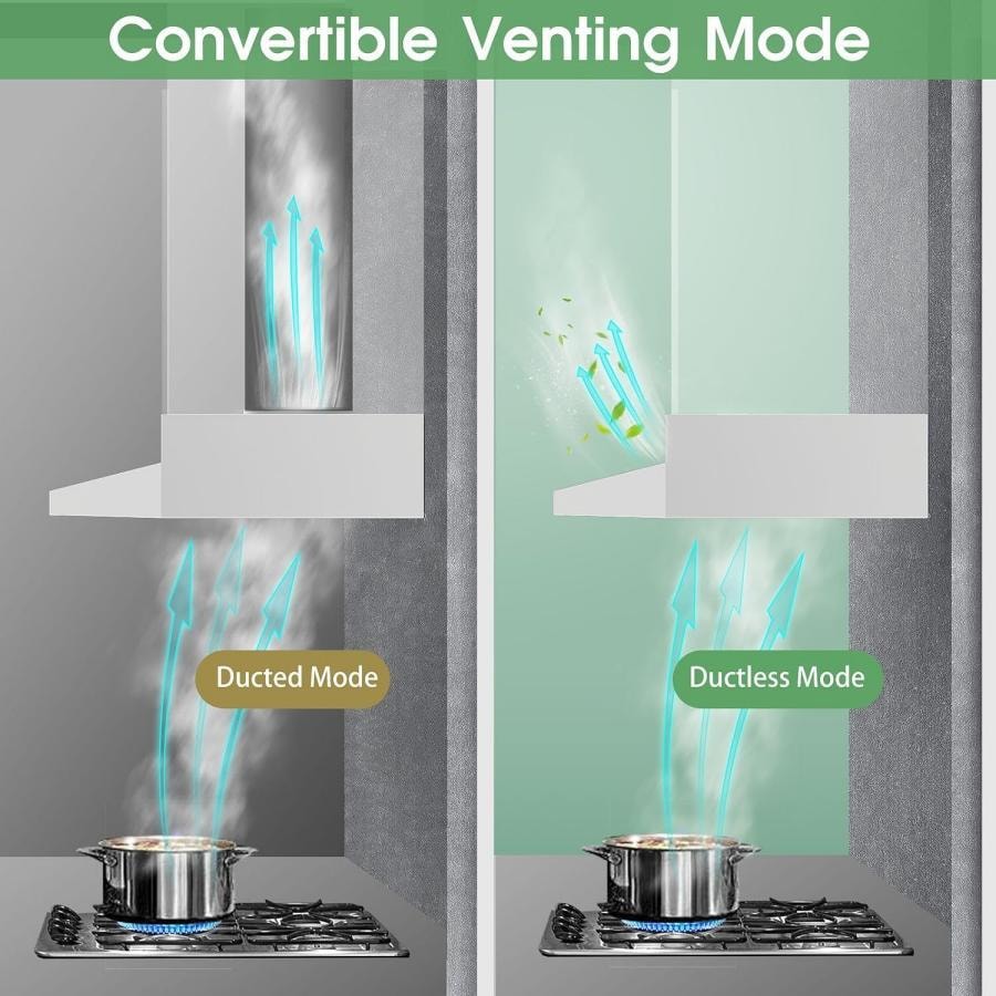 美国 SNDOAS 30英寸橱柜下抽油烟机带LED灯和2档排气扇白色
