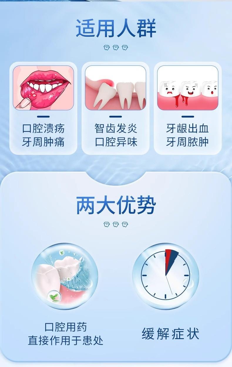 【中國直郵】 修正 複方氯己已定含漱液 殺菌消炎 牙周炎口腔潰瘍特效藥口臭漱口水 10ml*15支/盒