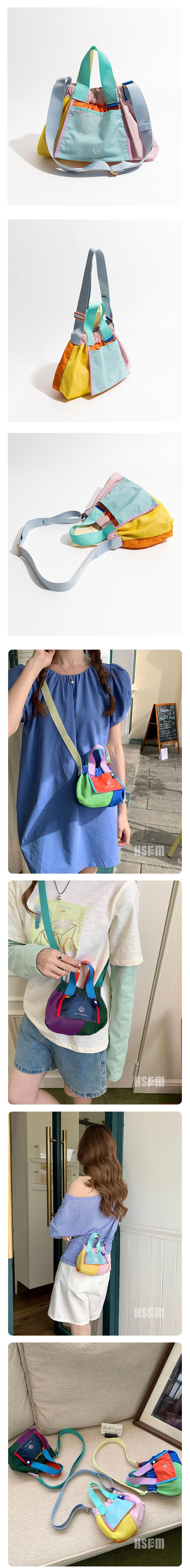 【中國直郵】 HSPM 新款拼色簡約多巴胺手托特包 粉紅 mini