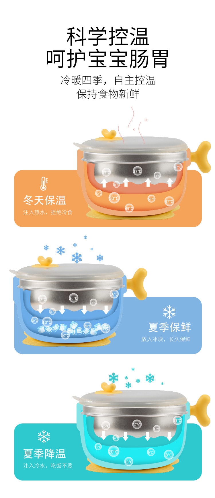 [中國直郵]SOLOVE 保溫注水餐具四件套