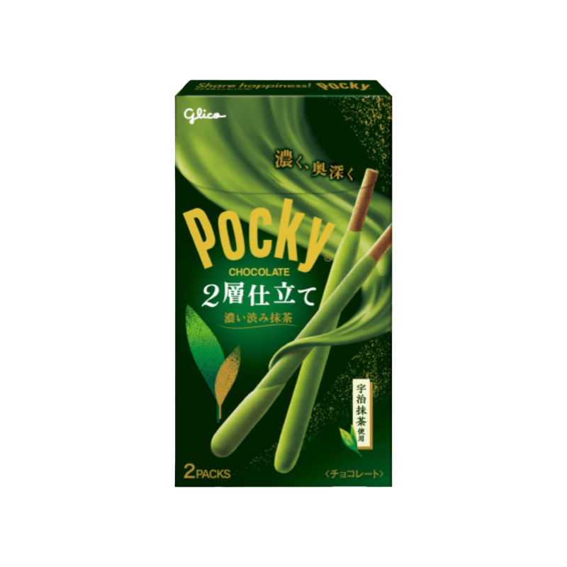 日本 格力高日本 雙層濃鬱深邃抹茶味巧克力脆棒 2小袋71g裝