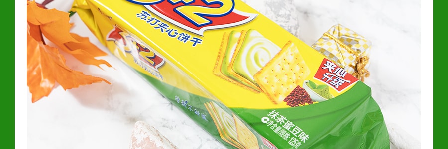 康师傅 3+2苏打夹心饼干 抹茶蜜豆味 125g