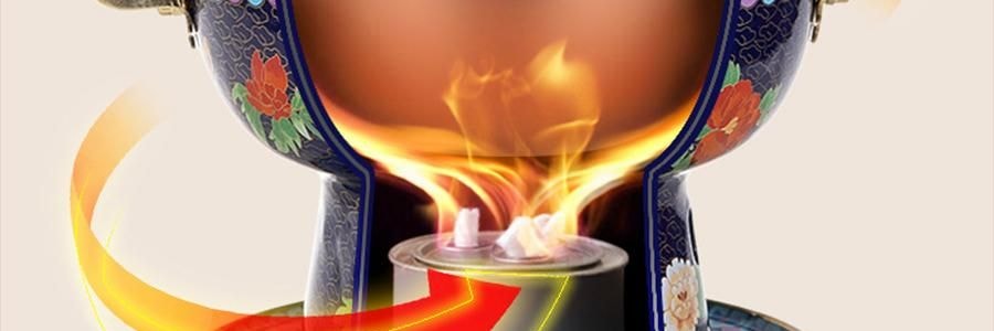 景泰藍單人銅鍋火鍋 琺瑯彩火鍋涮鍋 北京火鍋銅鍋涮肉 藍色