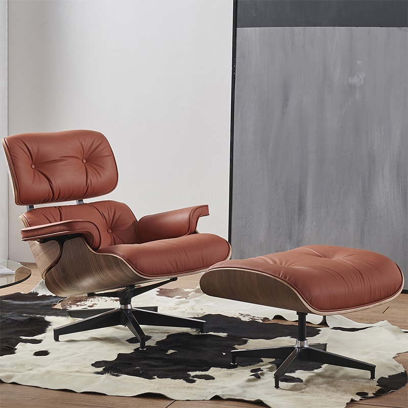 【美國現貨】Luxmod 躺椅沙發 黑色面胡桃木底座 單人位