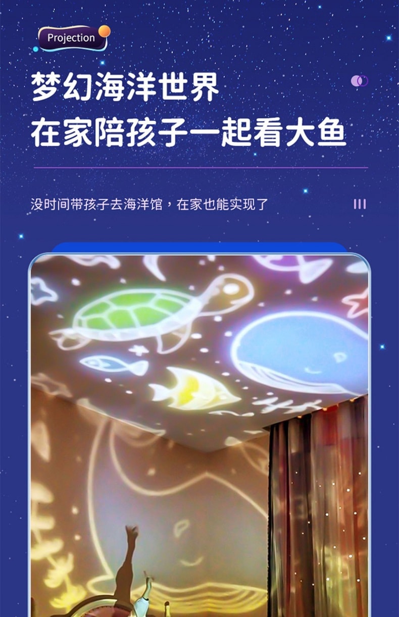 【中国直邮】ONEFIRE万火 星空投影仪 氛围感神器 小夜灯 氛围灯 圣诞专属 电子八音盒款 「圣诞  新年 礼物首选」