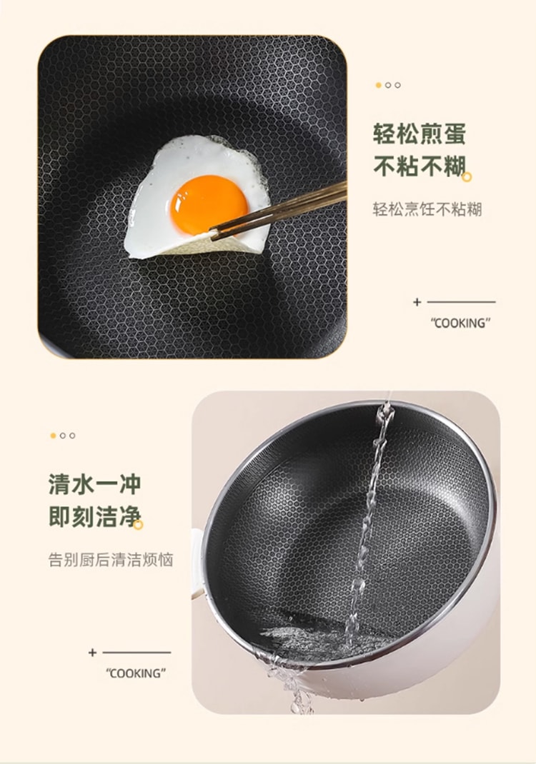BECWARE家用110V多功能一體式電炒鍋宿捨不沾鍋帶蒸籠大容量3L 白色 1件入