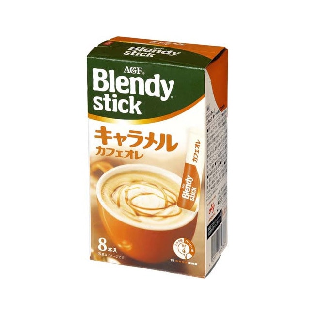【日本直郵】AGF blendy stick焦糖拿鐵即溶咖啡8包入