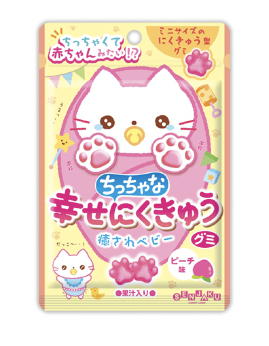 【日本直邮】扇雀饴  猫爪图案桃子味软糖 32g