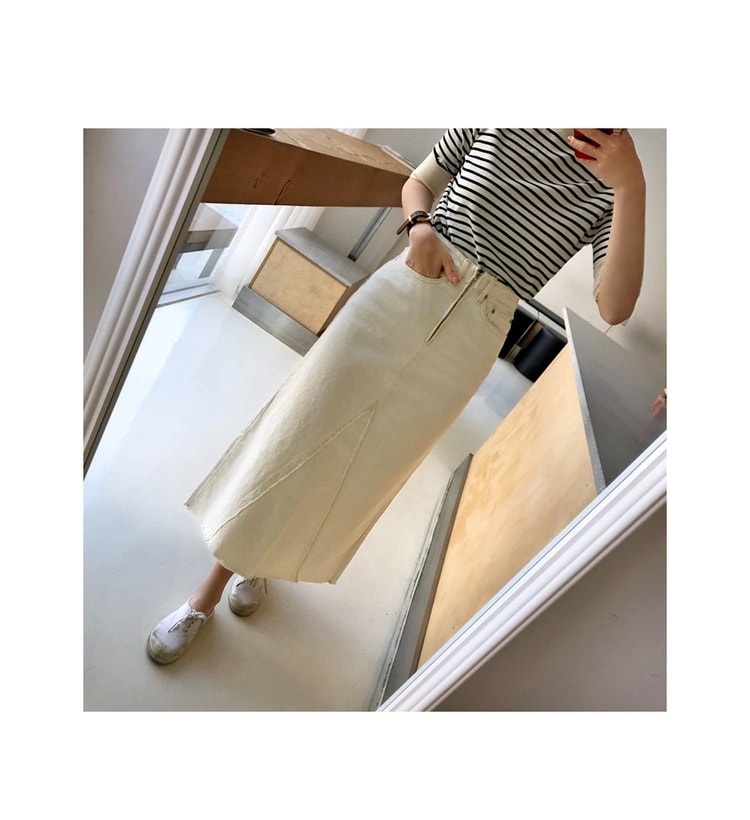 long skirt ivory S(25~26)