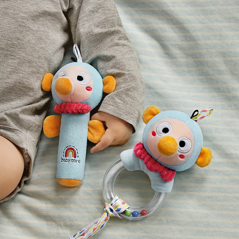 【中国直邮】BC BABYCARE鸭子婴儿手摇铃 新生儿婴儿玩具1岁益智抓握训练牙胶