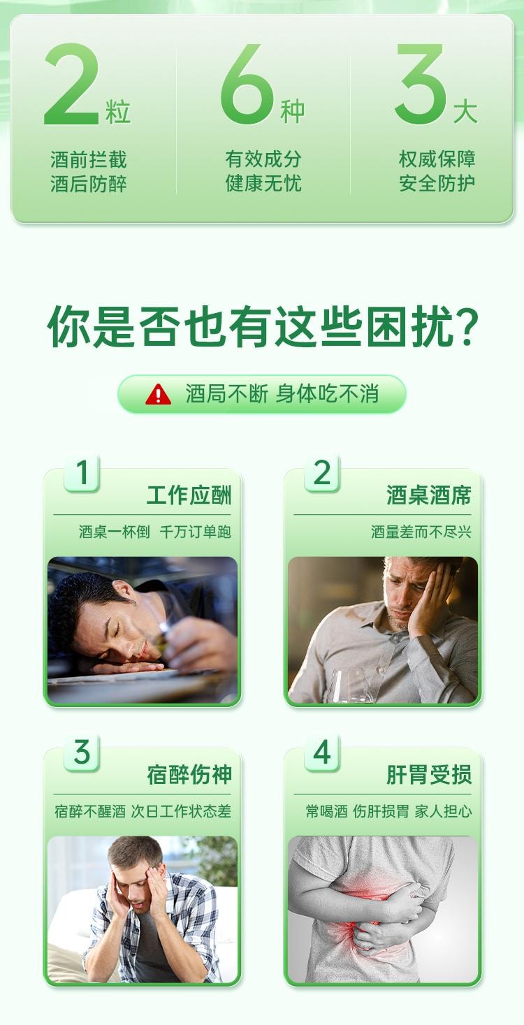 【中國直郵】 正大 益可勁 解酒藥30片/盒 喝酒前千杯不醉快速醒酒防宿醉神器葡萄糖護葛根肝