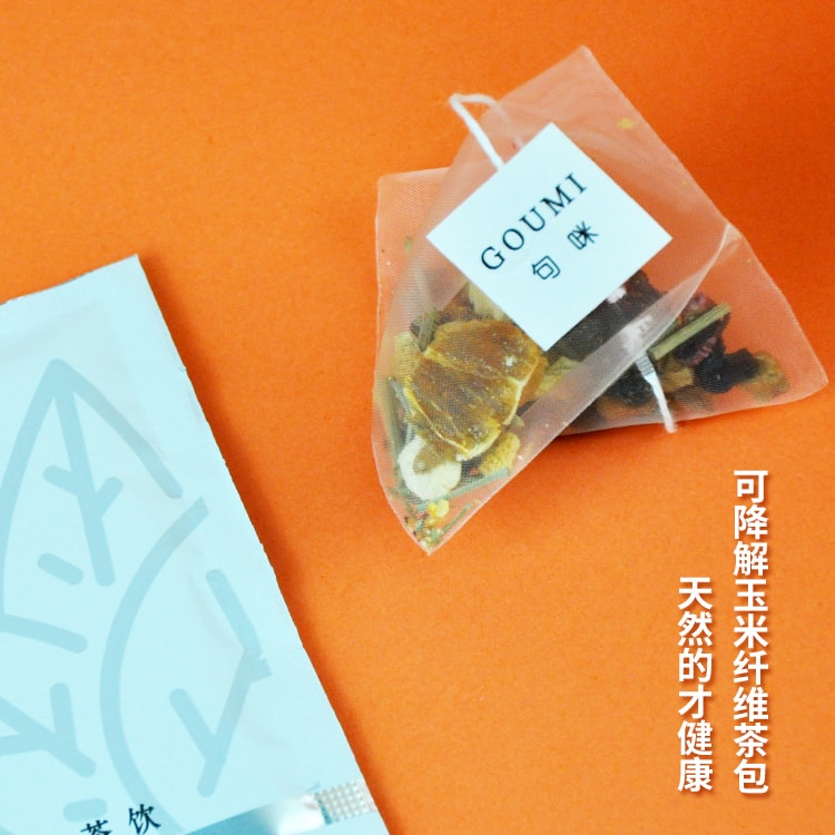 中国浙茶·GOUMI句咪 西柚香橙 原叶茶 袋泡茶 三角茶包独立包装10包30克