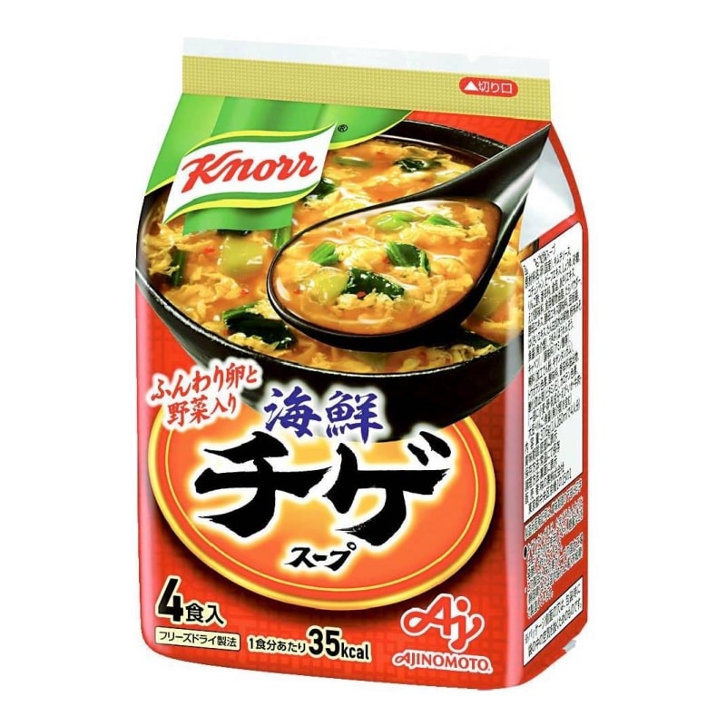 【日本直郵】日本味之素 AJINOMOTO KONRR 營養早餐 速食湯 方便湯 韓式海鮮湯 4包裝