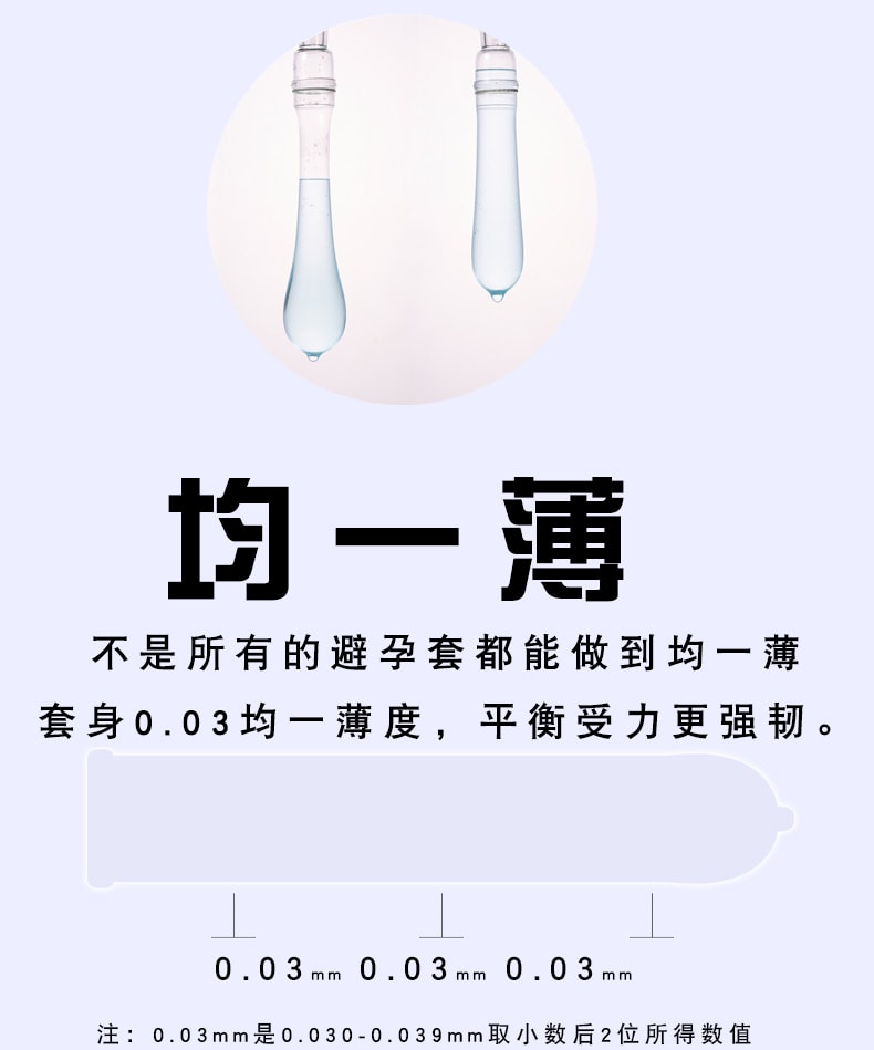 【中国直邮】冈本 003玻尿酸避孕套超润滑持久超 10只装(持久保湿)