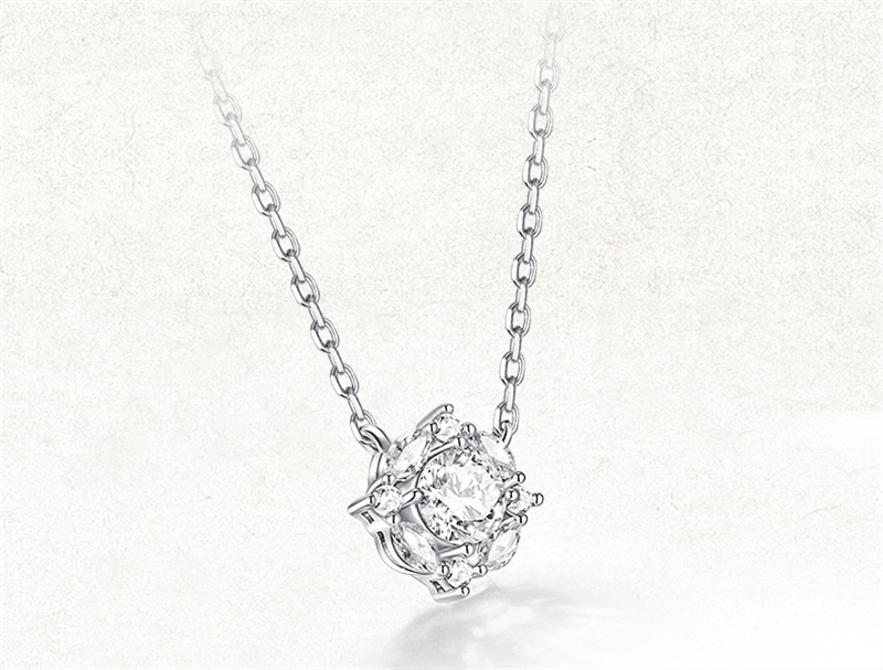 【中國直郵】 範琦 【許願池系列】許願池項鍊女銀高級感禮物送女友 方糖款 1條