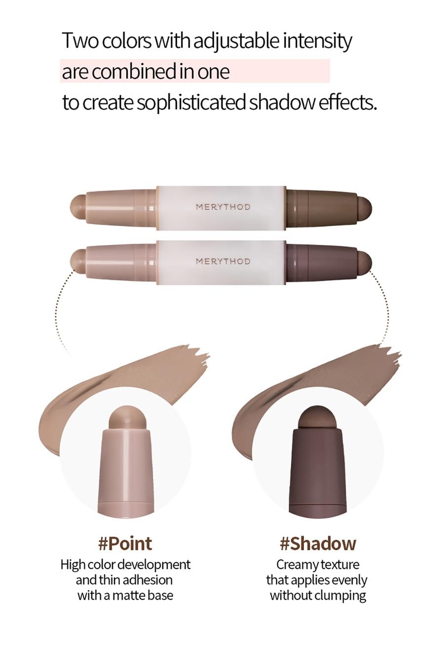 韓國 Merythod 雙色修容棒 02 焦糖棕 0.12 oz