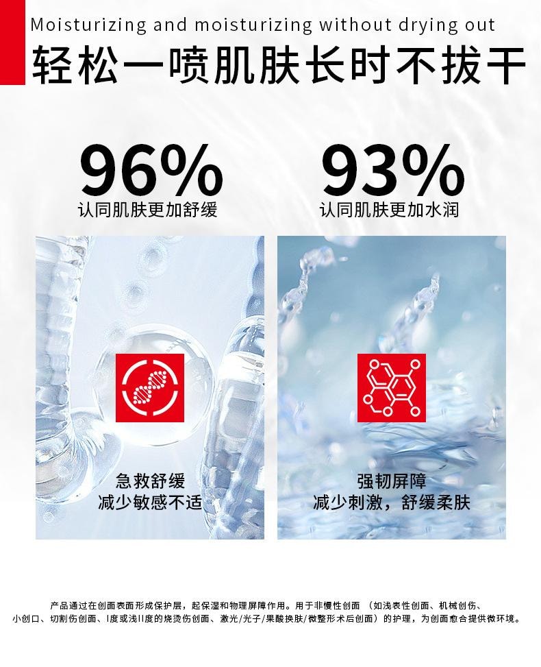 【中国直邮】 舒奈美 医用人源化胶原蛋白敷料术后面部修护激光晒后补水冷敷面膜  4片装/盒