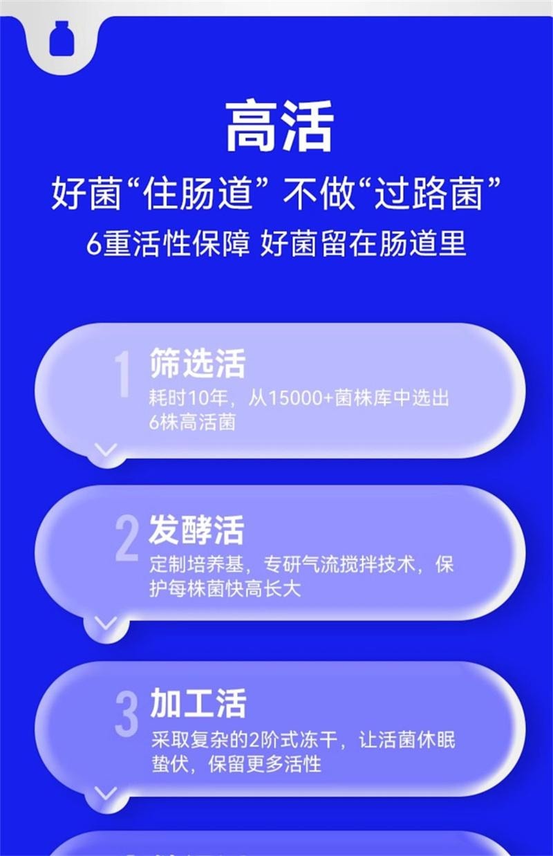 【中国直邮】 WONDERLAB 万益蓝WonderLab 小蓝瓶即食益生菌肠胃冻干粉 肠胃便秘益生元冻干粉 30瓶/盒