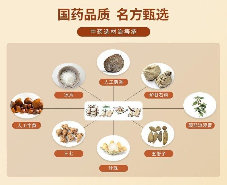 【中国直邮】 马应龙 麝香痔疮栓 痔疮消肿止痛止血 神器消肉球痔疮药 18粒/盒