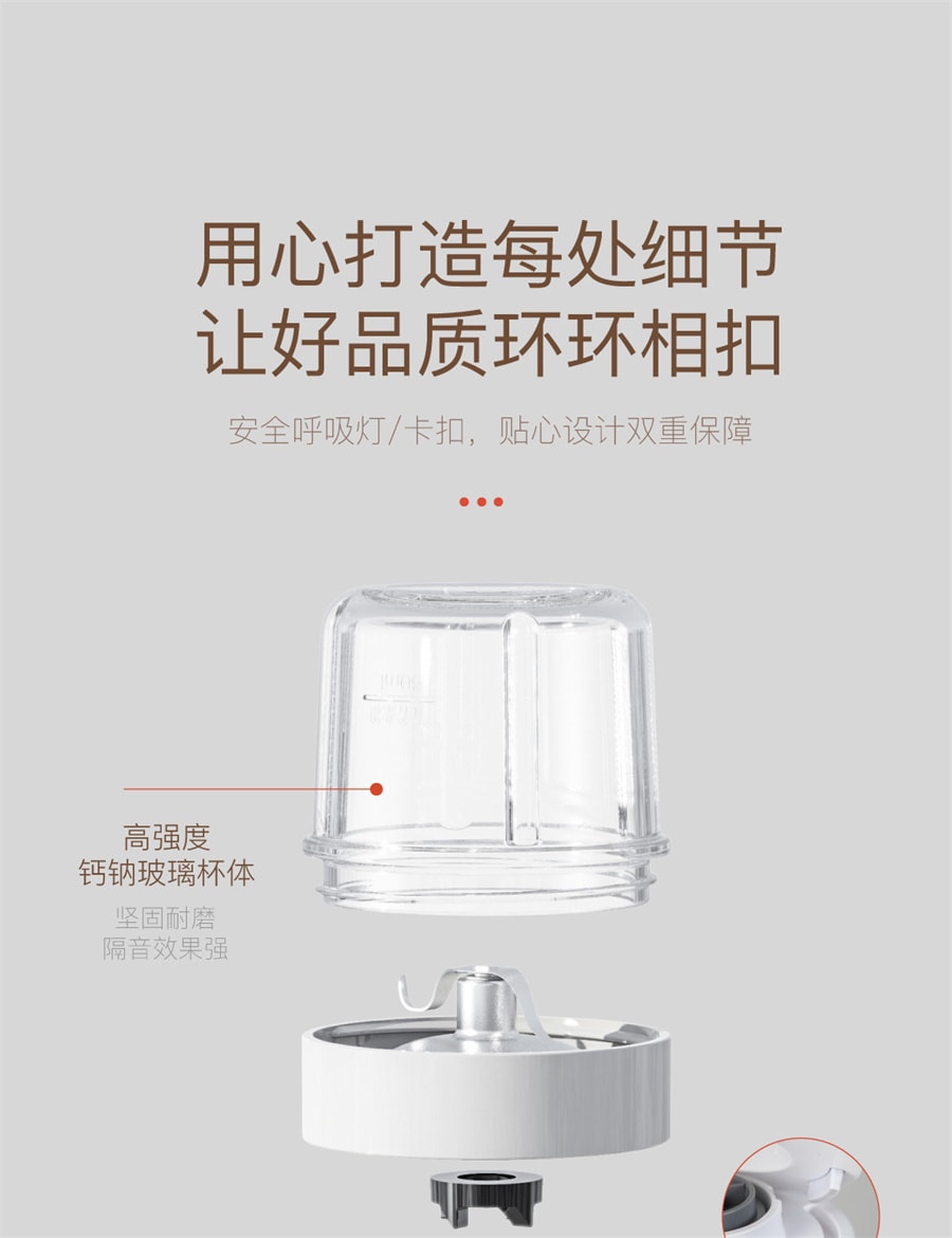 【中国直邮】Vitamer维他命家用研磨机无线便携式  白色