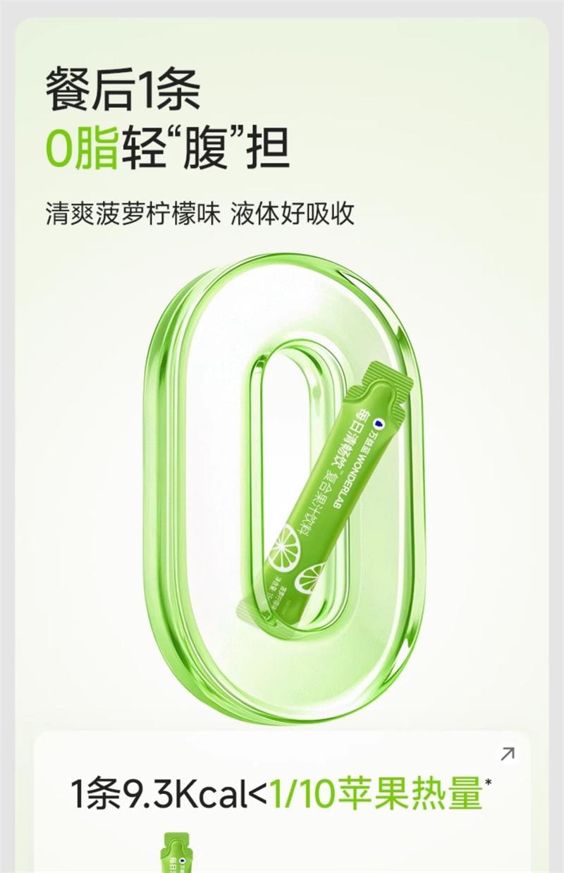 【中国直邮】 WONDERLAB 万益蓝 每日清畅饮15ml*30条/盒 膳食纤维益生元果蔬0脂正品