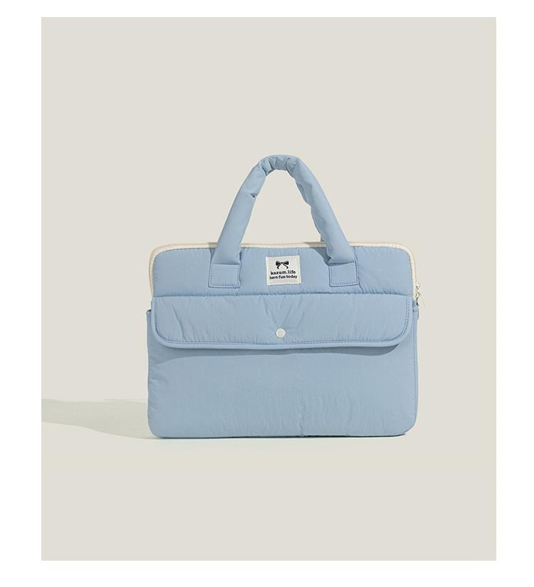 欣月 韩国 ins博主同款小众简约手提平板包 适用于iPad11/12英寸 防震防摔电脑收纳包 蓝色