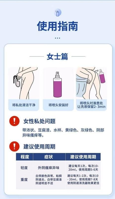 【中国直邮】 海氏海诺 复方高锰酸钾消毒喷雾抑菌洗液男女做浴妇科消毒泡脚溶液 私处抑菌 一喷即用 300ml