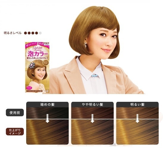 日本KAO花王 LIESE PRETTIA 泡沫染髮劑 #奶茶棕色 108ml