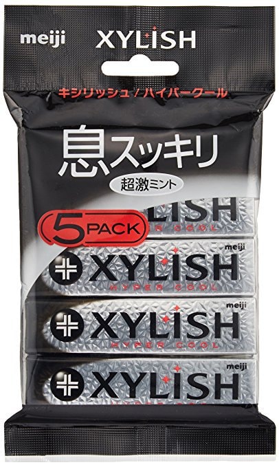 【日本直邮】 日本MEIJI明治 XYLISH超爽薄荷味口香糖 12粒 5pack