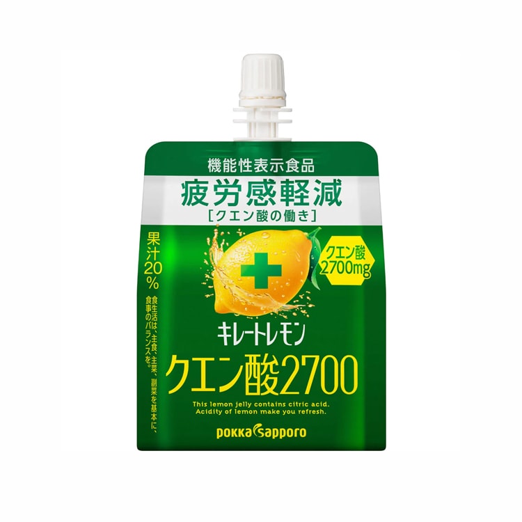 【日本直邮】POKKA SAPPORO 柠檬酸2700果冻 减轻疲劳感 165g