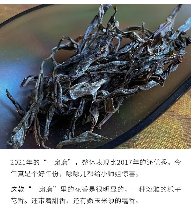 小师姐评茶 【美国现货秒发】 一扇磨普洱生茶茶叶 易武国家公园核心产区古树纯料 100克