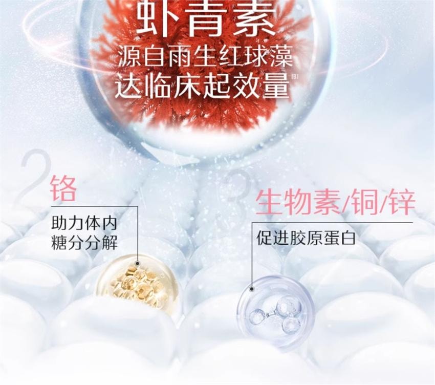 【中国直邮】澳洲 Swisse 控糖抗糖丸胶囊 胶原蛋白葡萄籽虾青素 抗糖御氧 60粒/瓶(女神推荐好物)