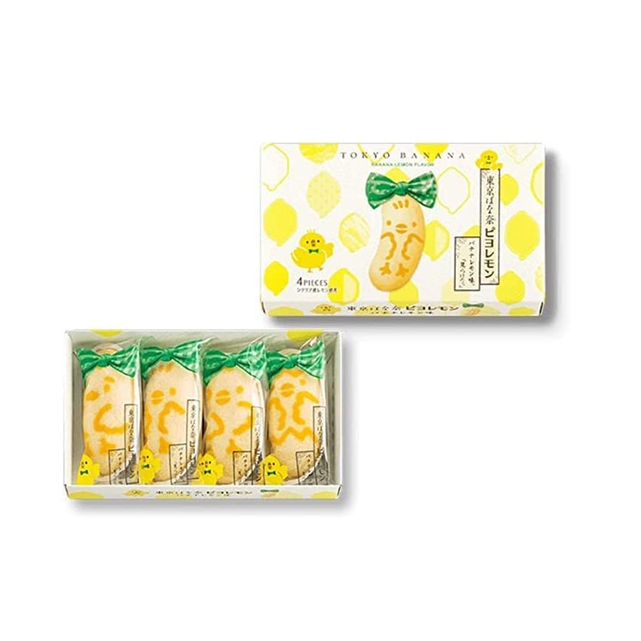 【日本直邮】日本 东京香蕉 TOKYO BANANA 夏季限定款 小鸡柠檬味香蕉蛋糕 4枚装