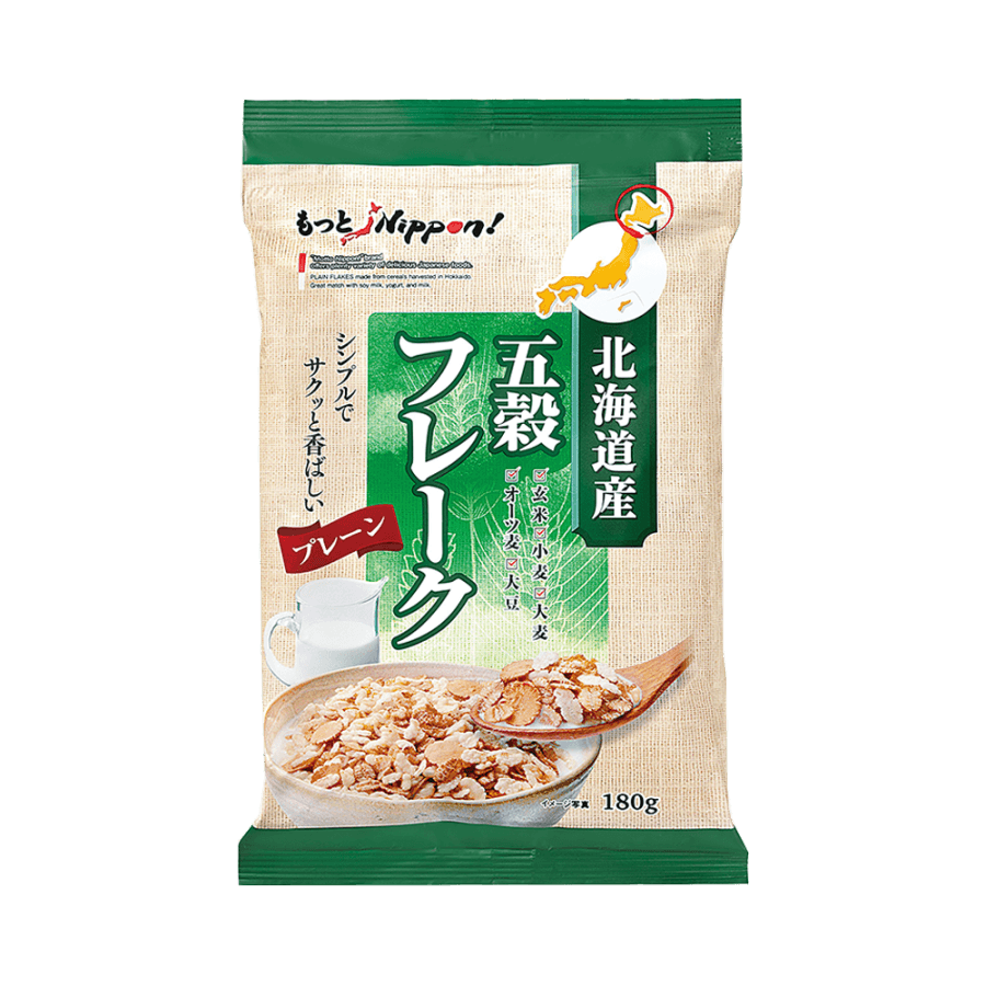 [日本直邮] MITSUBISHI SHOKUHIN 三菱食品 MOTTO NIPPON 北海道产五谷麦片 原味 180g