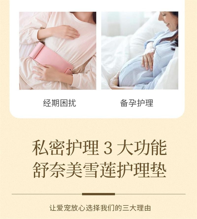 【中国直邮】 舒奈美 雪莲贴 妇私处养护贴护理女性妇科护垫  2片装/盒