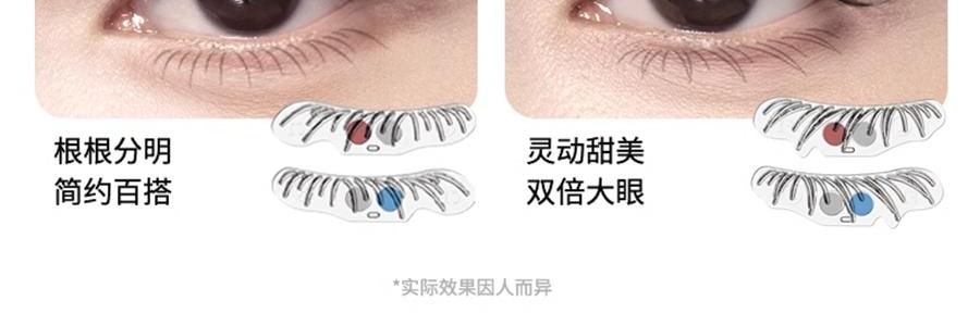 WOSADO悦瞳 下睫毛印章冰茶黑眼线液笔套装 速干防水耐蹭持久不晕染 #自然仙子款+上镜漫画款 磁吸印章头*2款 收纳便捷