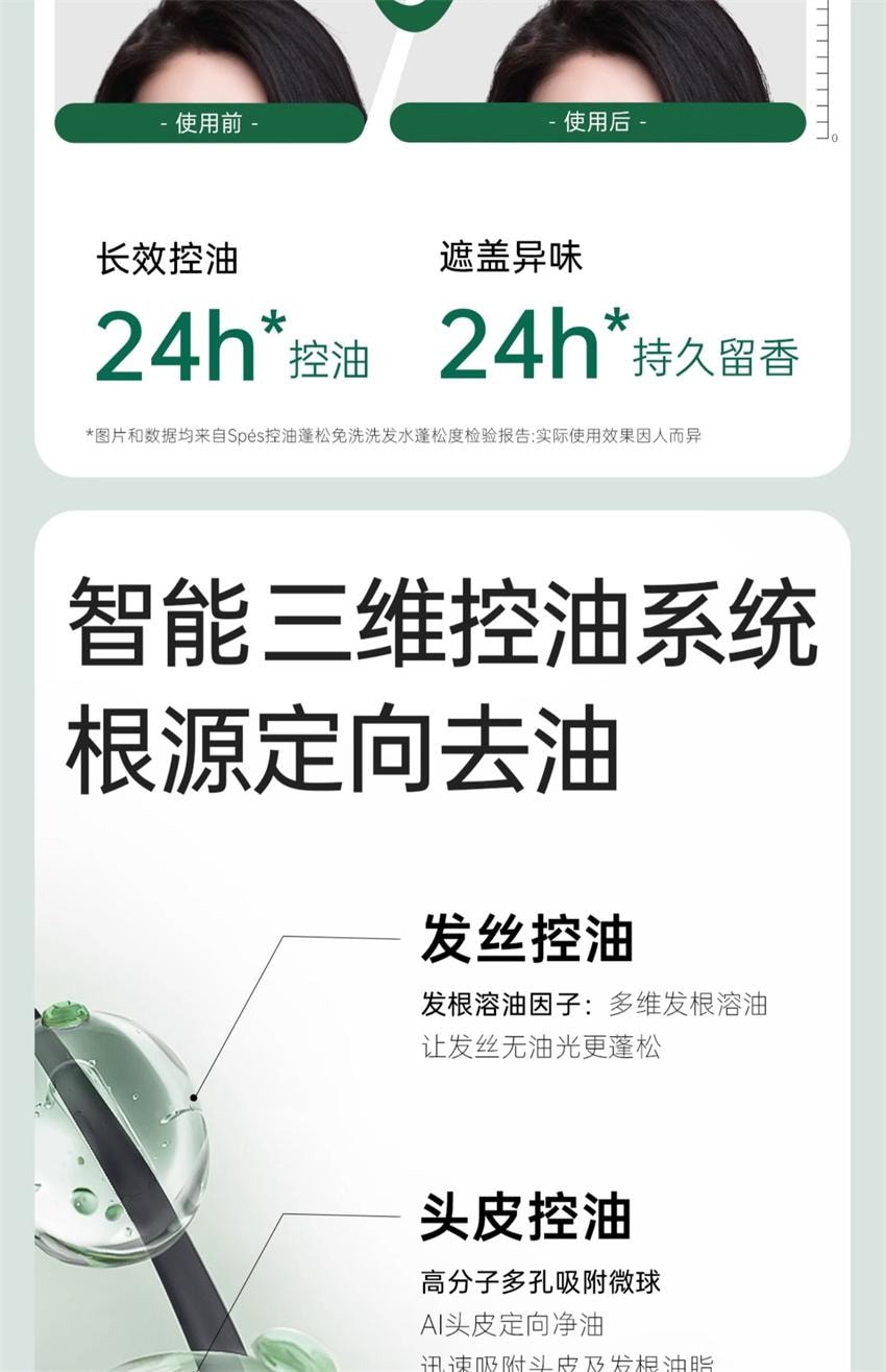 【中國直郵】 詩裴絲 免洗洗髮水 免洗去油蓬鬆 正品保濕清潔吸油便攜懶人神器 80ml/支【明星代言推薦-關曉彤】