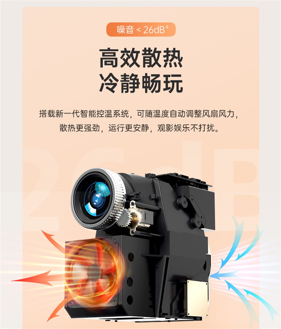 【中国直邮】大眼橙   C1D投影仪家用超高清1080P高亮560CVIA智能投影机   白色